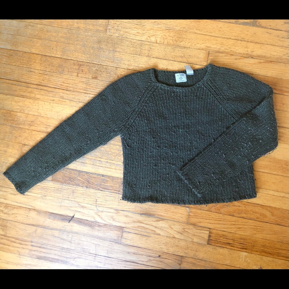 Thick chunky knit crop sweater. Vintage.